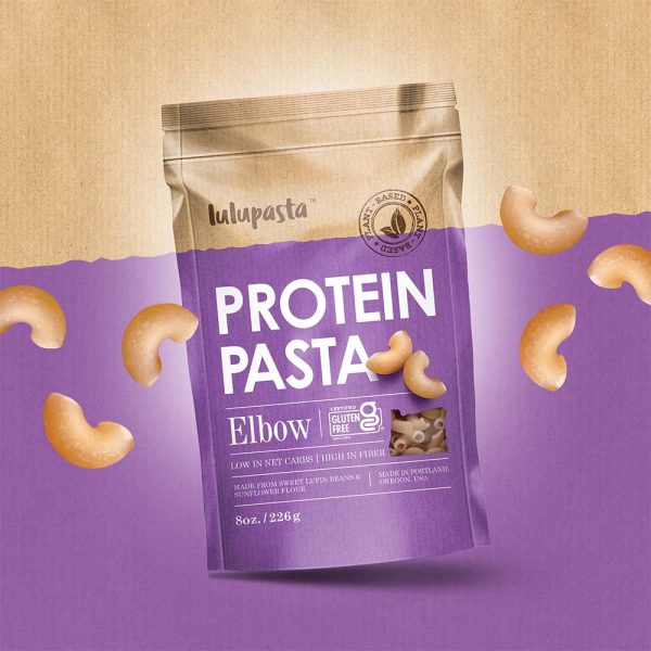 Elbow Protein Pasta - 19g Protein & 4g Net Carb, Lupin Pasta, Keto Pasta, Gluten Free, 8 oz. Sale