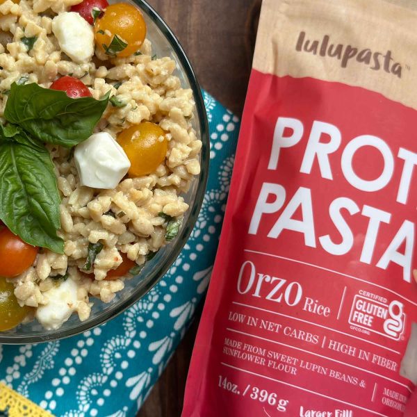 Orzo Protein Pasta - 19g Protein & 4g Net Carb, Keto Rice, Keto Pasta, Gluten Free (Large 14 oz. Fill) For Cheap