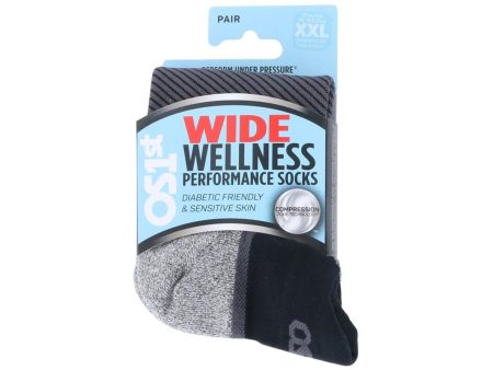 OS1st WP4 Wellness Performance No Show Socks Wide Black Online Sale