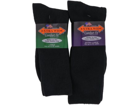 Extra Wide Socks Crew Black Online