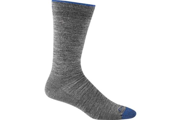 Darn Tough Solid Crew Sock Grey Fashion