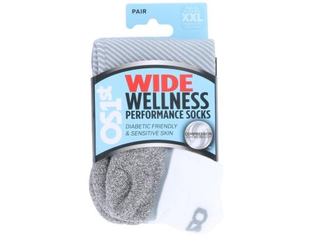 OS1st WP4 Wellness Performance No Show Socks Wide White For Cheap