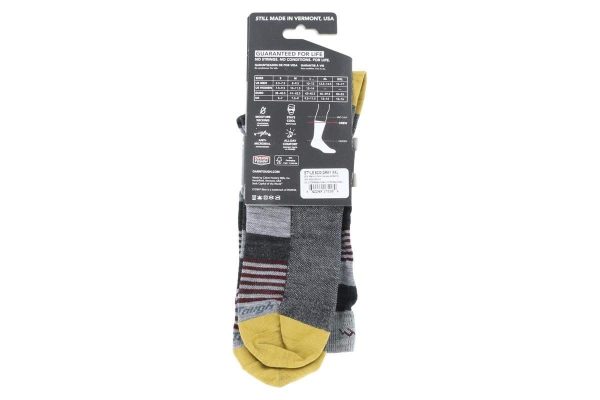 Darn Tough Oxford Crew Sock Gray Stripe For Cheap