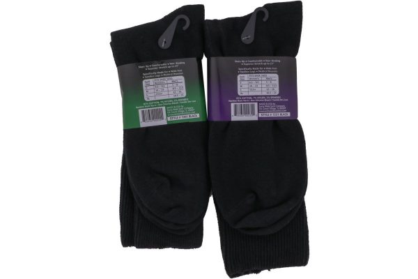 Extra Wide Socks Crew Black Online