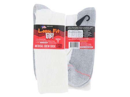 Socks Loose Fit Medical Crew White Supply