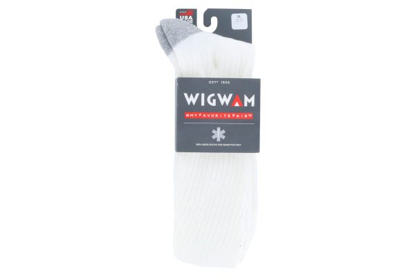 Wigwam Diabetic Sport Crew Sock White Supply