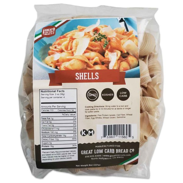 Shell Shape Low Carb Pastas - Keto-Friendly, High in Protein, 8oz. Sale