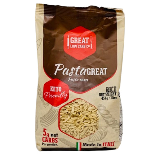 Orzo Low Carb Pasta - Keto-Friendly, High in Protein, Made in Italy, 16oz. Supply